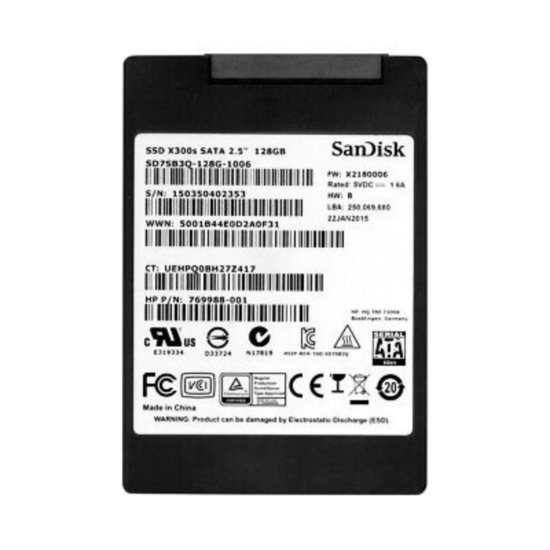 Disque dur SSD 128 Go 2.5" Sandisk