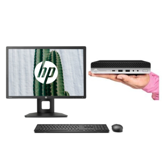 HP Elitedesk 800 G3 Mini Core i5-6500T I 8Go DDR4 I 256Go +  Ecran HP ZDisplay Z24i (24 Pouces)