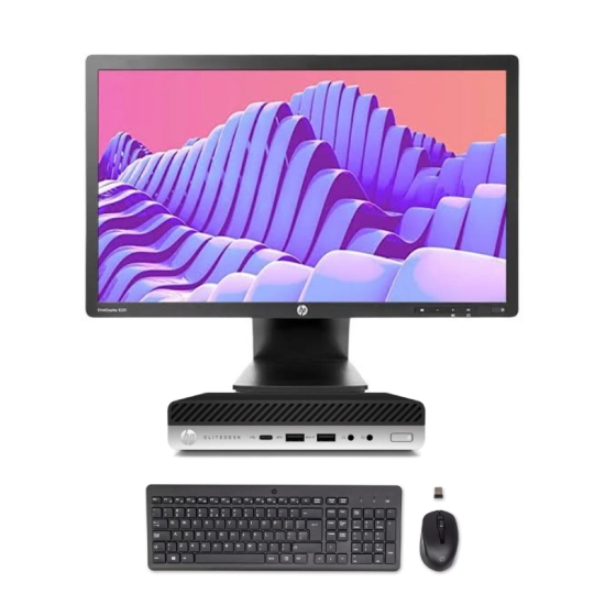 Hp ProDesk 600 G3 Mini + Écran EliteDisplay 23" – Intel i5-6500T – 8Go RAM – 256Go SSD (Remis à neuf) 1