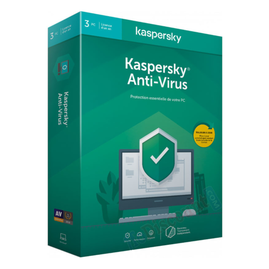 Kaspersky Anti-virus - 3 Postes / 1 an