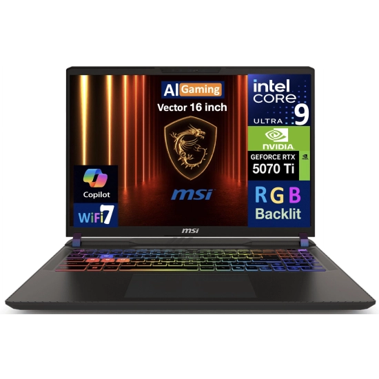 MSI Vector 16 HX AI A2XWIG-463MA – Core Ultra 9 275HX / RTX 5070 Ti 12Go / 32Go DDR5 / 1To SSD / 16″ QHD+ 240Hz 1