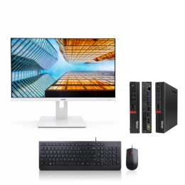 Pack PC Lenovo ThinkCentre M720Q Tiny Core i3 9eme – 8 Go RAM – 256 Go SSD + Écran Acer 23,8" Full HD IPS
