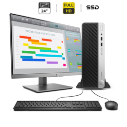 HP ProDesk 400 G5 SFF Core i5-8500 I 16 Go DDR4 I + 256 Go I +Ecran HP Elitedisplay E243 Full HD Frameless I Clavier Et souris