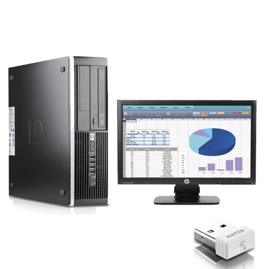 HP 6200 Pro DC SFF  + Ecran HP EliteDisplay P202 (Remis à Neuf ) 1