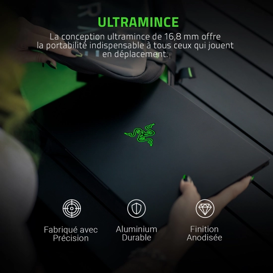Razer Blade 14 RZ09-0370 – PC portable gamer Ryzen 9 5900HX, RTX 3080, 16 Go RAM, SSD 1 To et écran QHD 165 Hz 5