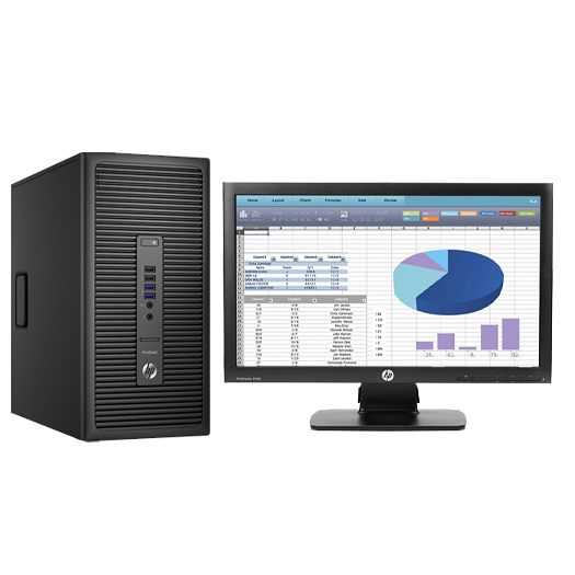 HP PRODESK 600 G2 MT i3-6100  +Ecran HP 20 Pouces 1