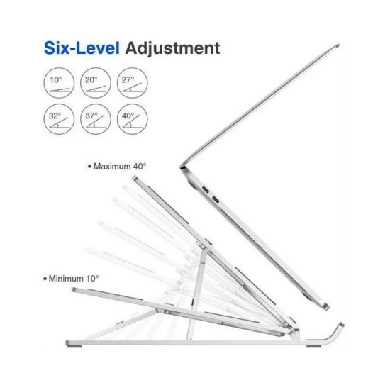 Support Pliable en Aluminium pour Ordinateur Portable – Support Ergonomique Surélevé et Ventilé 3