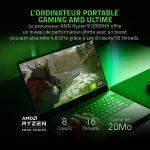 Razer Blade 14 RZ09-0370 – PC portable gamer Ryzen 9 5900HX, RTX 3080, 16 Go RAM, SSD 1 To et écran QHD 165 Hz 3