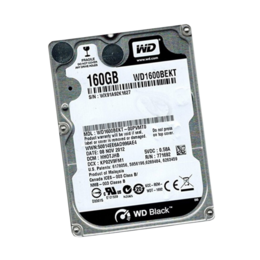 Disque Dur Interne 160 Go Western Digital Black 2.5" SATA 7200 RPM (WD1600BJKT) – Stockage PC Portable