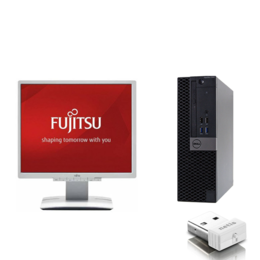 DELL Optiplex 3040 SFF Core i3-6100+Ecran FUJITSU DY19-7