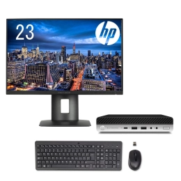 HP EliteDesk 800 G3 Mini - Intel i5-7500T – 8Go RAM – 128Go SSD + Écran Z Display Z23n 23"