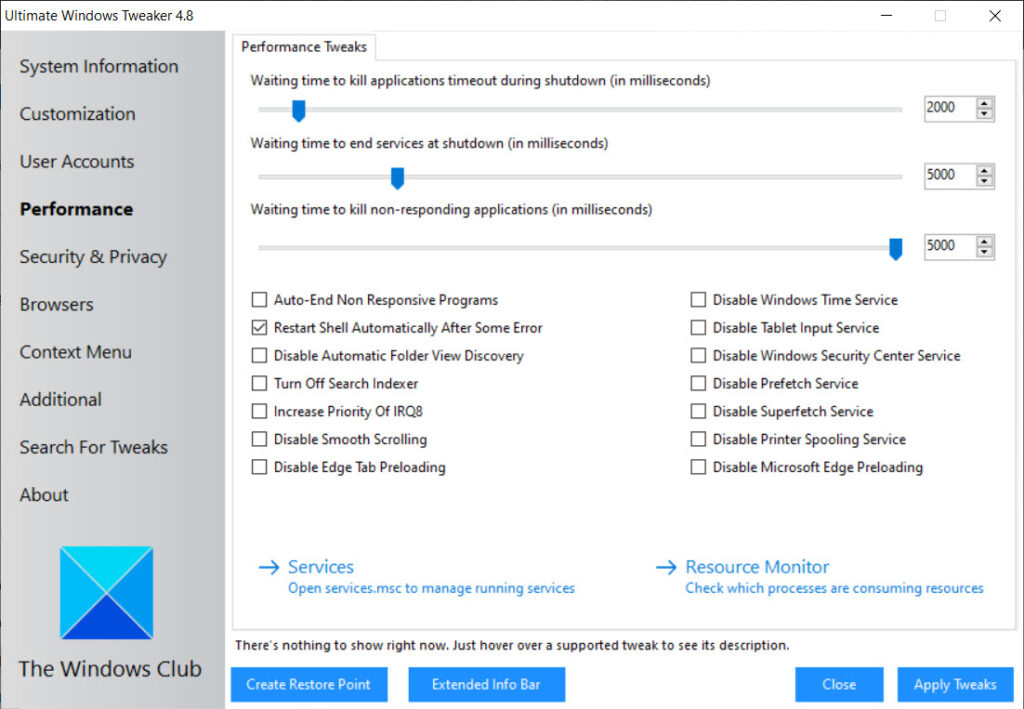 Ultimate Windows Tweaker